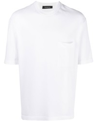 weißes T-Shirt mit einem Rundhalsausschnitt von Ermenegildo Zegna