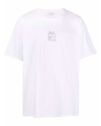 weißes T-Shirt mit einem Rundhalsausschnitt von Etro