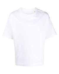 weißes T-Shirt mit einem Rundhalsausschnitt von Facetasm