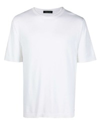 weißes T-Shirt mit einem Rundhalsausschnitt von Falke