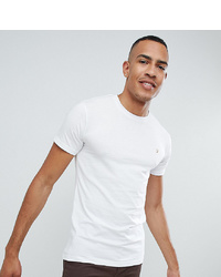 weißes T-Shirt mit einem Rundhalsausschnitt von Farah