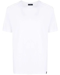 weißes T-Shirt mit einem Rundhalsausschnitt von Fay