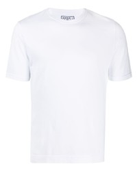 weißes T-Shirt mit einem Rundhalsausschnitt von Fedeli
