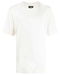 weißes T-Shirt mit einem Rundhalsausschnitt von Fendi