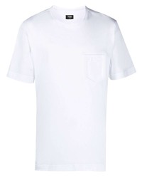 weißes T-Shirt mit einem Rundhalsausschnitt von Fendi