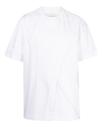 weißes T-Shirt mit einem Rundhalsausschnitt von Feng Chen Wang