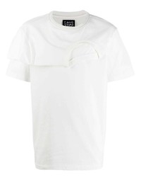 weißes T-Shirt mit einem Rundhalsausschnitt von Fengchen Wang