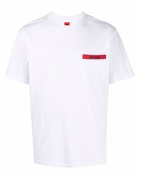 weißes T-Shirt mit einem Rundhalsausschnitt von Ferrari