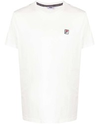 weißes T-Shirt mit einem Rundhalsausschnitt von Fila