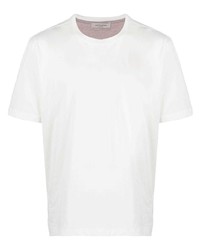weißes T-Shirt mit einem Rundhalsausschnitt von Fileria