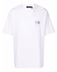 weißes T-Shirt mit einem Rundhalsausschnitt von FIVE CM