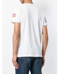 weißes T-Shirt mit einem Rundhalsausschnitt von Alpha Industries