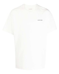 weißes T-Shirt mit einem Rundhalsausschnitt von Flaneur Homme