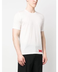 weißes T-Shirt mit einem Rundhalsausschnitt von Kiton