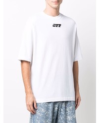 weißes T-Shirt mit einem Rundhalsausschnitt von Off-White