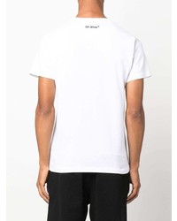 weißes T-Shirt mit einem Rundhalsausschnitt von Off-White