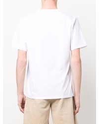 weißes T-Shirt mit einem Rundhalsausschnitt von MAISON KITSUNÉ