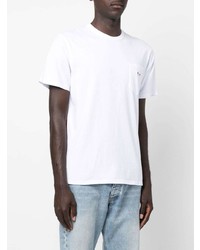 weißes T-Shirt mit einem Rundhalsausschnitt von MAISON KITSUNÉ