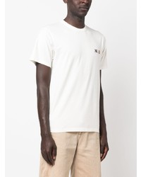 weißes T-Shirt mit einem Rundhalsausschnitt von MAISON KITSUNÉ