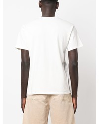 weißes T-Shirt mit einem Rundhalsausschnitt von MAISON KITSUNÉ