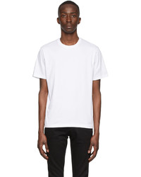 weißes T-Shirt mit einem Rundhalsausschnitt von Frame