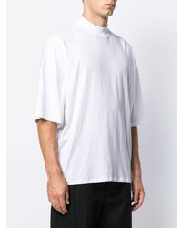 weißes T-Shirt mit einem Rundhalsausschnitt von Jil Sander