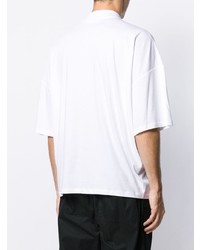 weißes T-Shirt mit einem Rundhalsausschnitt von Jil Sander