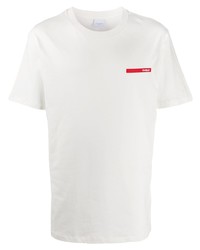 weißes T-Shirt mit einem Rundhalsausschnitt von Gaelle Bonheur