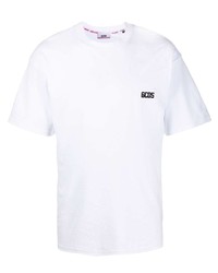 weißes T-Shirt mit einem Rundhalsausschnitt von Gcds