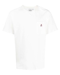 weißes T-Shirt mit einem Rundhalsausschnitt von Gramicci