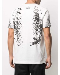 weißes T-Shirt mit einem Rundhalsausschnitt von Stone Island Shadow Project