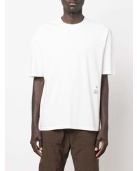 weißes T-Shirt mit einem Rundhalsausschnitt von Ten C