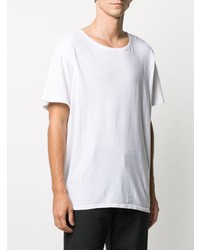 weißes T-Shirt mit einem Rundhalsausschnitt von Greg Lauren