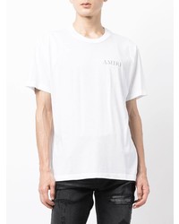 weißes T-Shirt mit einem Rundhalsausschnitt von Amiri