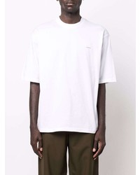 weißes T-Shirt mit einem Rundhalsausschnitt von Hevo