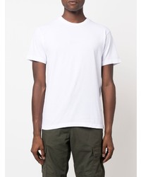 weißes T-Shirt mit einem Rundhalsausschnitt von Stone Island