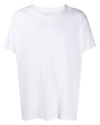 weißes T-Shirt mit einem Rundhalsausschnitt von Greg Lauren