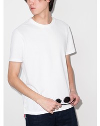 weißes T-Shirt mit einem Rundhalsausschnitt von Thom Browne