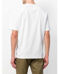 weißes T-Shirt mit einem Rundhalsausschnitt von Jil Sander