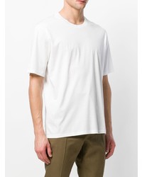 weißes T-Shirt mit einem Rundhalsausschnitt von Jil Sander