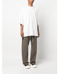 weißes T-Shirt mit einem Rundhalsausschnitt von Rick Owens DRKSHDW