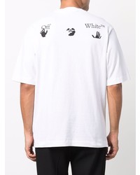 weißes T-Shirt mit einem Rundhalsausschnitt von Off-White