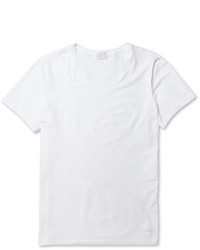 weißes T-Shirt mit einem Rundhalsausschnitt von Hanro