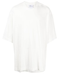 weißes T-Shirt mit einem Rundhalsausschnitt von Hed Mayner