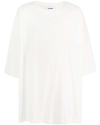 weißes T-Shirt mit einem Rundhalsausschnitt von Hed Mayner