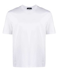 weißes T-Shirt mit einem Rundhalsausschnitt von Herno