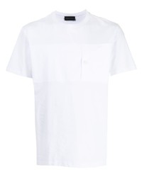 weißes T-Shirt mit einem Rundhalsausschnitt von Herno