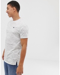 weißes T-Shirt mit einem Rundhalsausschnitt von Hollister