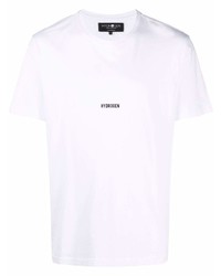 weißes T-Shirt mit einem Rundhalsausschnitt von Hydrogen