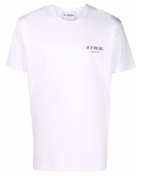 weißes T-Shirt mit einem Rundhalsausschnitt von Iceberg